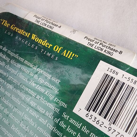 The Lion King Movie VHS 1995 Original Release 1st Time on VHS Sealed Unopened - Picture 10 of 16